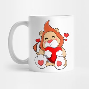 Lion with Hearts Mug